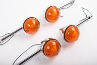 INDICATORS: A set of 4 Genuine Lucas L874 long stem 127mm 5" motorcycle turn indicators as fitted to many 70's British motorcycles, in as new condition - 3