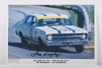 FALCON XR GT: A Special Edition PHASE THREE POSTERS colour picture on thick card of the Ford Falcon XR GT of Ian & Leo Geoghegan from the Gallaher 500, 1967. Leo Geoghegan signature