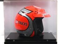 LOWNDES/WHINCUP: A KARL'S CREATIONS personalised vodafone full size helmet. Helmet signed in black marker by Craig Lowndes & Jamie Whincup