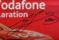LOWNDES/WHINCUP: A KARL'S CREATIONS personalised vodafone full size helmet. Helmet signed in black marker by Craig Lowndes & Jamie Whincup - 4