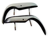 DB6 BUMPER: One pair of front bumper bars with driving lamp holes to the undersides.