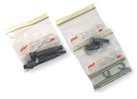 DB4/5/6 AND S: Two NOS rear suspension trailing arm to axle bolts. Two rear control arm bolt and washers.