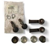 DB4: Two NOS brake reaction tabs, two NOS and two used brake reaction ball retainers, two brake reaction balls and two used tie rod ends. - 2