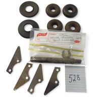 DB4/5/6: Four used shock absorbers compression rubbers, two upper suspension gaiters, one DB6 lower control bolt and washer and four unknown shims.