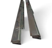 DBS: Three early model one piece sill covers. One not shown .Note: one requires repair.