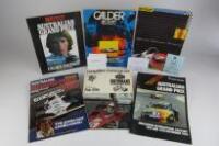 CALDER: Six Calder Park racing programmes from 1970s-1980s (signed by Laffite, Jane, Fizgerard and Fury)