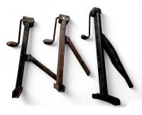 JACKS: Three wind up steel jacks with round pivots.