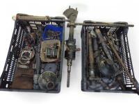 STEERING: Two boxes of steering pumps, shafts and column, including ZF, Hoburn- Eaton etc. From DB6 to V8.