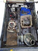 STEERING: Two boxes of steering pumps, shafts and column, including ZF, Hoburn- Eaton etc. From DB6 to V8. - 2