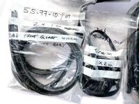DB6 SEALING RUBBER SECTIONS: Nine packets of NOS rubbers including vent rubbers, door card rubber, rear and front quarter window, hinge pillar, headlight cover. - 5