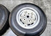 DBSV8/AMV8 WHEELS: Three road wheels, all with tyres. - 4