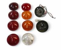 LUCAS: Two lamp bases and eight assorted lenses