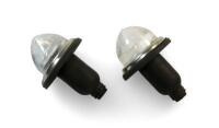 LAMPS: Two Indicator lamps NOS clear plastic lens lamps - 2
