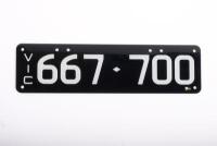 Six-Digit Victorian Custom Numeric plates '667.700', sold with rights to display [Location: Cheltenham, VIC]