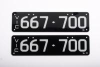Six-Digit Victorian Custom Numeric plates '667.700', sold with rights to display [Location: Cheltenham, VIC] - 2
