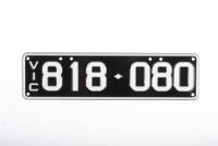 Six-Digit Victorian Custom Numeric plates '818.080', sold with rights to display [Location: Cheltenham, VIC]