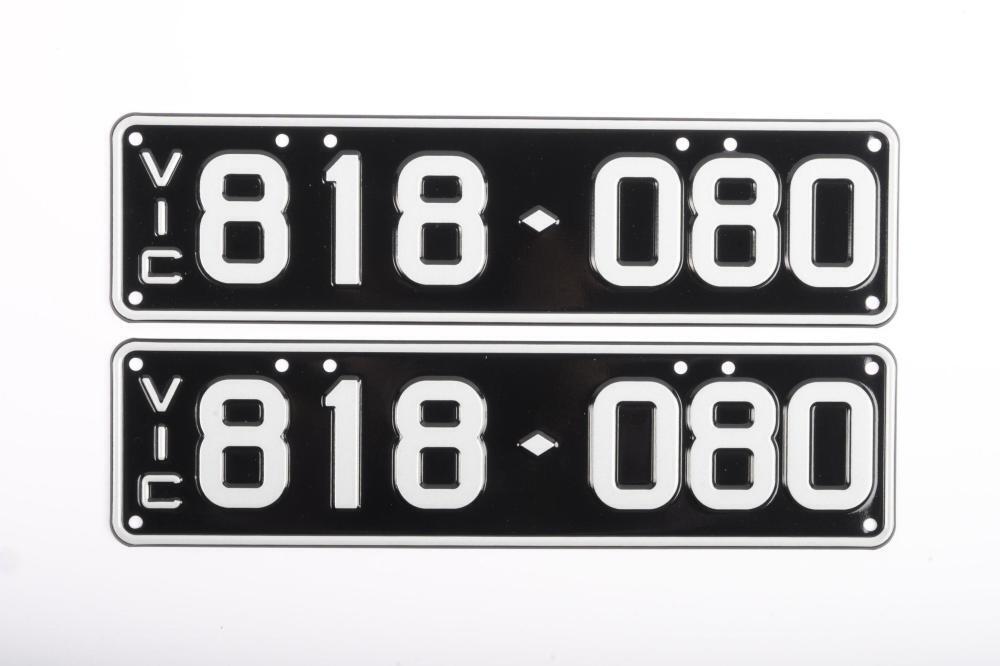 Lumeric Plates Six-Digit Victorian Custom Numeric plates '818.080', sold with rights ...