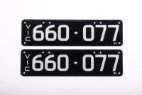 Six-Digit Victorian Custom Numeric plates '660.077', sold with rights to display [Location: Cheltenham, VIC] - 2