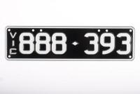 Six-Digit Victorian Custom Numeric plates '888.393', sold with rights to display [Location: Cheltenham, VIC]