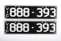 Six-Digit Victorian Custom Numeric plates '888.393', sold with rights to display [Location: Cheltenham, VIC] - 2