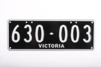 Six-Digit Victorian Custom Numeric plates '630.003', sold with rights to display [Location: Cheltenham, VIC]