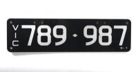 Six-Digit Victorian Custom Numeric plates '789.987', sold with rights to display [Location: Cheltenham, VIC]