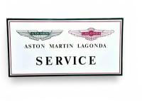 AML DISTRIBUTORS DOUBLE SIDED STEEL SIGN: Medium sized "Factory Distributors" double sided steel sign marked "SERVICE" circa 1980. Size120cm x 60cm