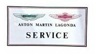 AML DISTRIBUTORS DOUBLE SIDED STEEL SIGN: One full sized double sided factory steel sign marked " SERVICE" circa 1980. Size 180cm x 90 cm - 2