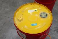 1996 MELBOURNE GP: A set of four Shell Grand Prix Racing Fuel 50 litre drums with added cushioned top for bar stool use, with original delivery labels to 'Team Ferrari' as used in 1996 Melbourne Grand Prix - 4
