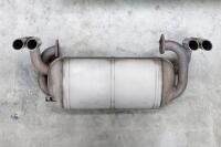 512TR: A Ferrari 512TR exhaust system, marked 'Ferrari TR-MF 02', used