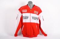 SCHUMACHER: A c2000s Ferrari Michael Schumacher fleece jacket with associated Vodafone, Marlboro & Shell sponsorship, size large