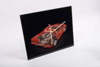 FERRARI: Two Ferrari items including a modern tin sign featuring 'Ferrari 250 GTO' & a glass framed photo of a Testarossa&nbsp;with clock movement - 4