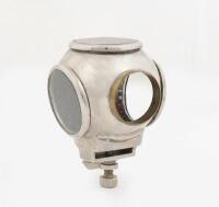 CAV: An early nickel plated brass tail lamp by C.A. VANDERVELL