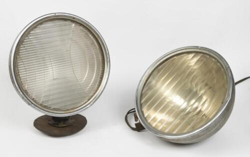 LAMPS: Two large ‘Depress Beam Headlamps’, each with 25cm diameter flat non-matching glass