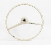 GOGGOMOBIL: A Goggomobil steering wheel and badge, steering wheel 38cm diameter, badge 19cm long - 2