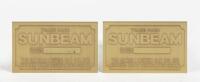 SUNBEAM: Two reissued Sunbeam brass chassis plates