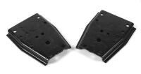 AUSTIN HEALEY: A pair of rear leaf spring heavy support plates for early Bug Eye Sprite, powder coated in black.