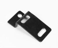 AUSTIN HEALEY: An Austin Healey Bug Eye Sprite bonnet stay with mounting bracket, both powder coated black. - 2
