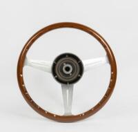 NARDI STEERING WHEEL: A Nardi Torino&nbsp;Classic wood steering wheel with Nardi Touring horn button, 36.5cm in diameter - 2