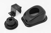 AUSTIN HEALEY: Three powder coated parts for Austin Healey Bug Eye Sprite including Gear Shift bucket, Water Pump Pulley and Mount.