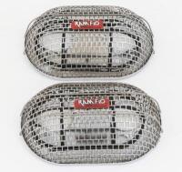 AIR FILTER: A pair of chrome mesh Ram-Flo air filters, new old stock