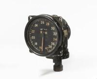 AVIATION GAUGE: An aviation SS&S London&nbsp;MKIX&nbsp;4000 RPM tachometer, mechanically driven, untested&nbsp;