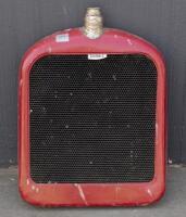 DORRIS: A rare early 20th century Dorris radiator with core and red surround, 77cm high, 60cm wide
