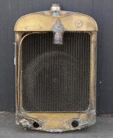 ARROL-JOHNSTON: A circa 1920s Arrol-Johnston radiator with core and surround, marked on reverse with badge 'Marston Mark II Radiator - John Marston Ltd Wolverhampton No. 88879' - 2