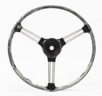 STEERING WHEEL: A steering wheel thought to be from an Austin Healey