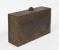 BRASS TANK: A brass tank, purpose unknown, 17.5cm high, 30cm wide