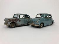 FIAT 600: Two Bandai Fiat 600 friction driven tin toys