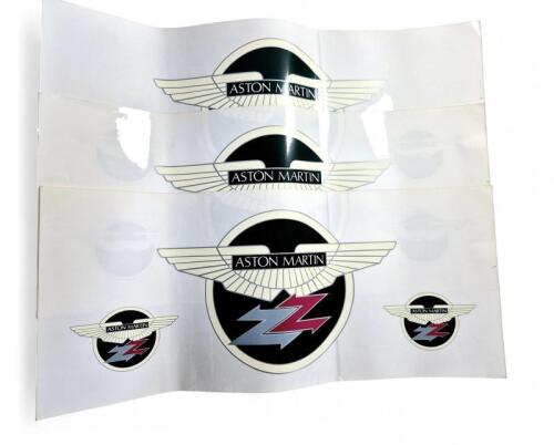 ASTON MARTIN: Three Aston Martin ZZ Zagato sheets with three stickers on each page.