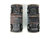 FIAT 600: Two Bandai Fiat 600 friction driven tin toys - 6
