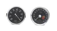TACHOMETERS: Two Smiths 98mm diameter tachometers including a 7000 RPM ratio&nbsp;3-1 cable drive and a&nbsp;Smiths 8000 RPM&nbsp;anti-clockwise ratio 2-1 cable drive